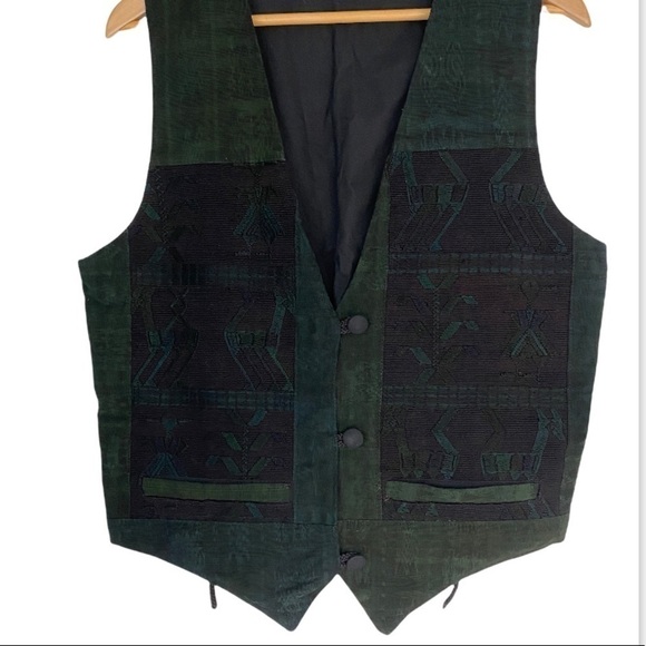 Vintage Jackets & Blazers - VINTAGE aztec design vest